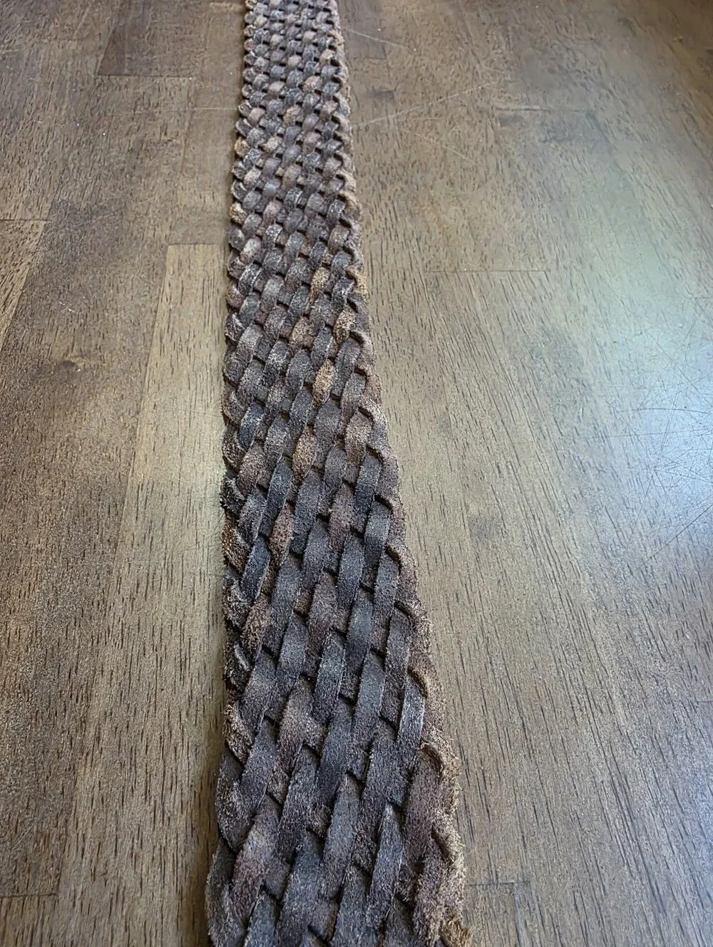 Michael Kors Braided Brown Belt with Gold Buckle Size Small